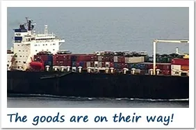 Shipping containers at a port ready for international shipping